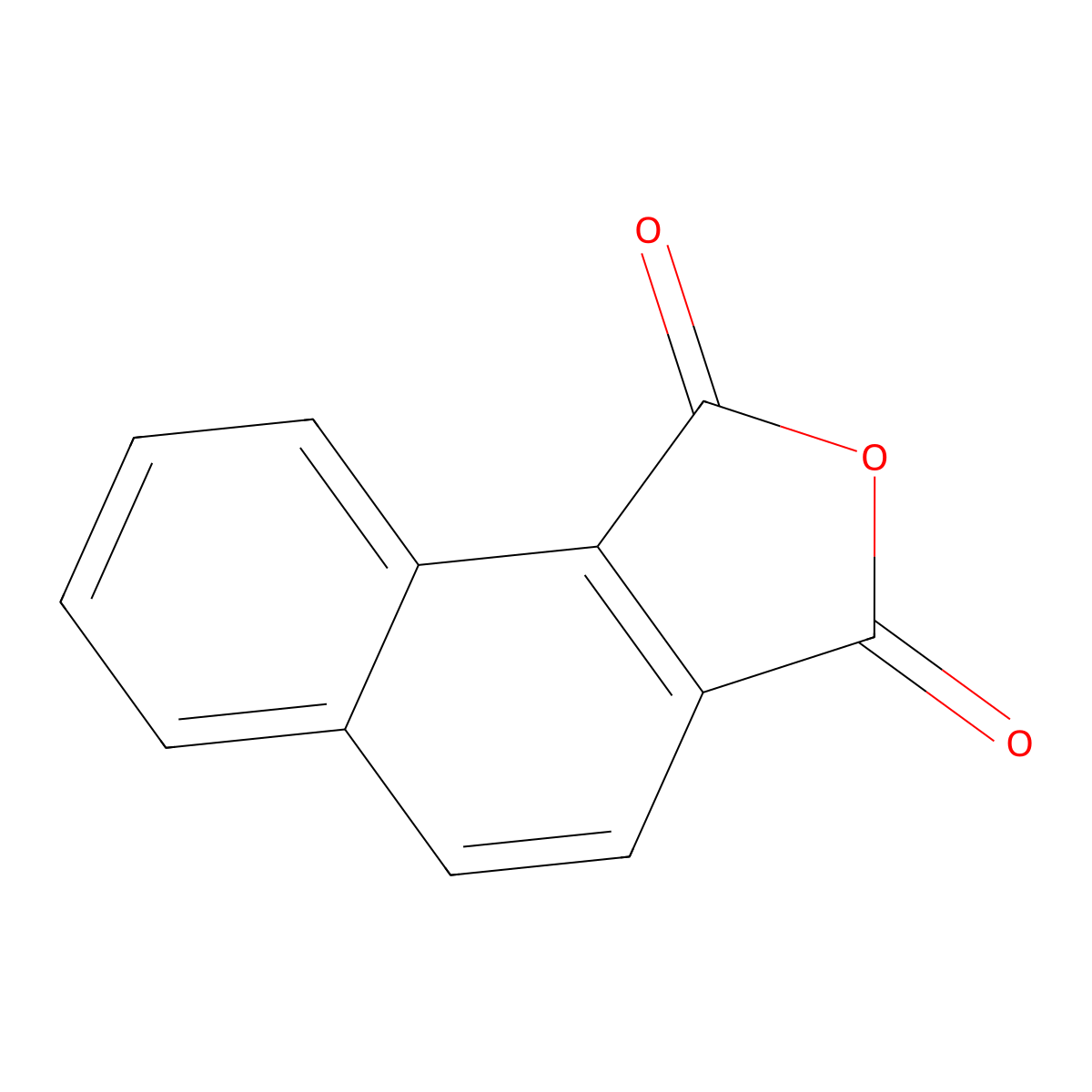 1,2-Naphthalenedicarboxylic anhydride molecular structure, CAS 5343-99-7