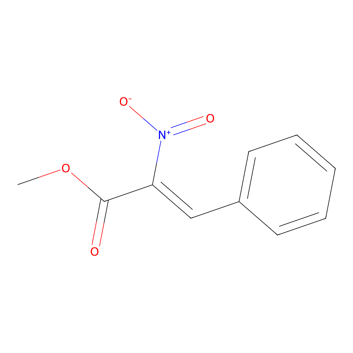 2-Propenoic acid, 2-nitro-3-phenyl-, methyl ester molecular structure, CAS 53431-72-4