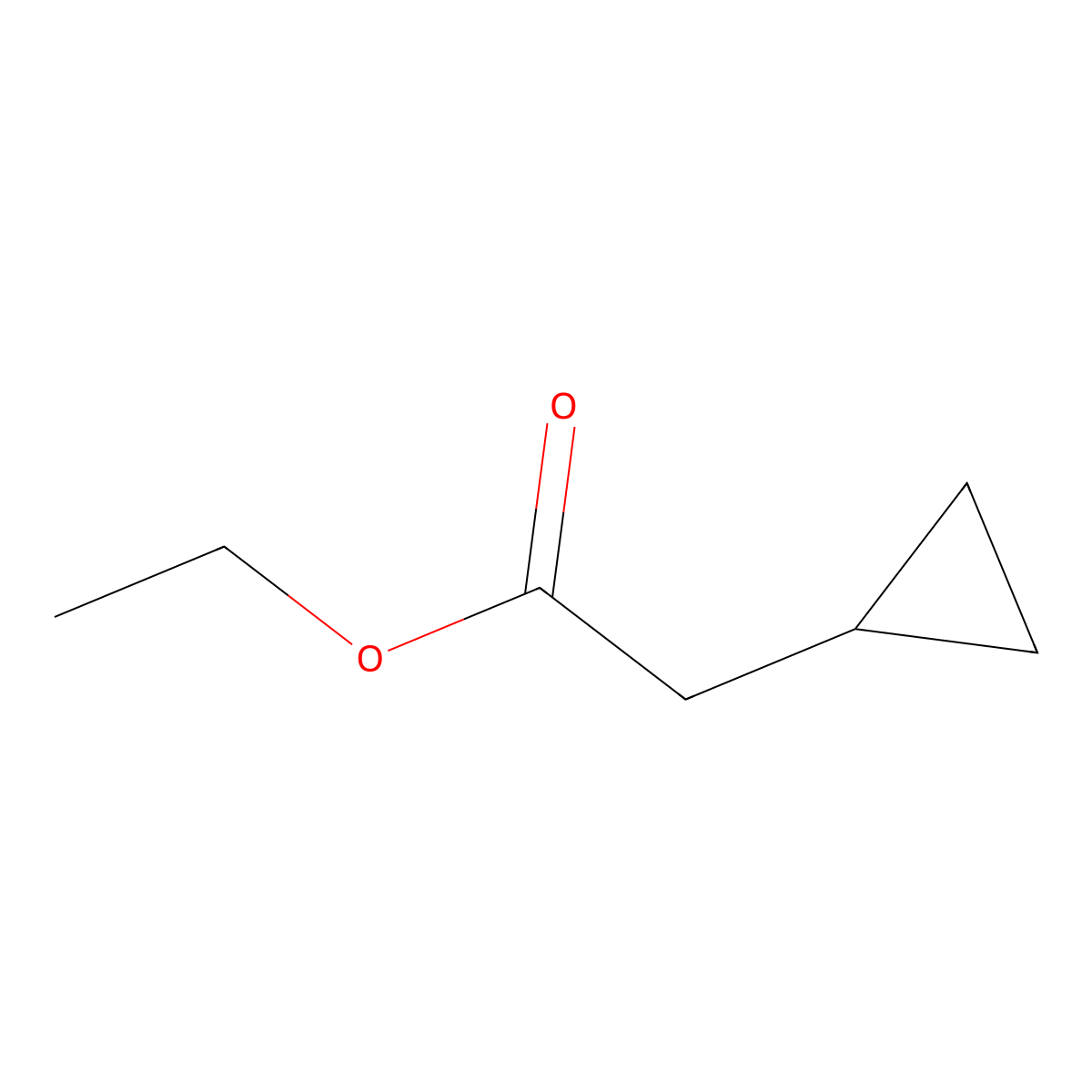 Ethyl cyclopropaneacetate molecular structure, CAS 53432-87-4
