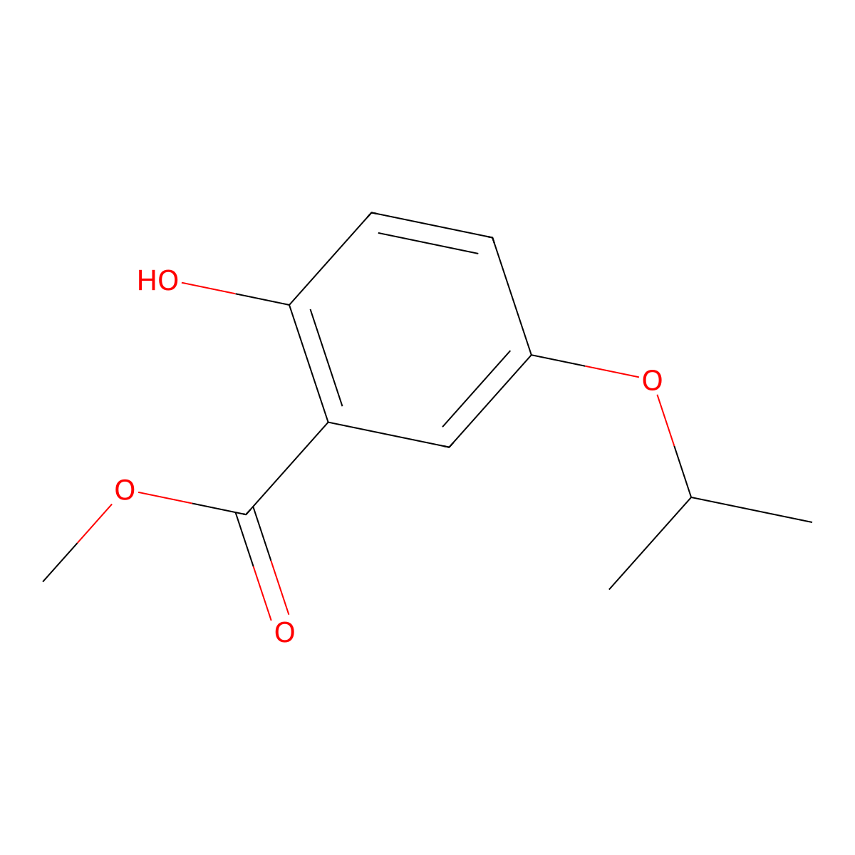 Methyl 2-hydroxy-5-isopropoxybenzoate molecular structure, CAS 53434-14-3