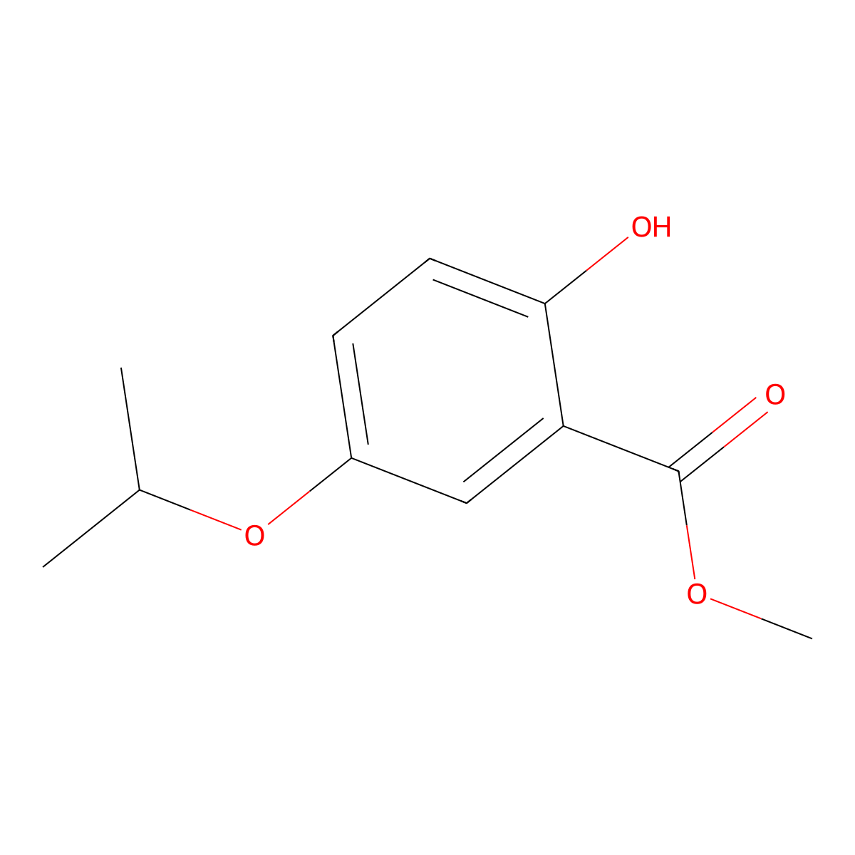 Methyl 2-hydroxy-5-isopropoxybenzoate molecular structure, CAS 53434-14-3
