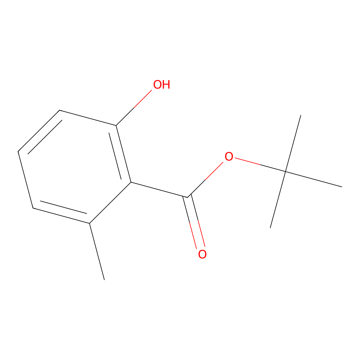 Tert-butyl 2-hydroxy-6-methylbenzoate molecular structure, CAS 53437-11-9