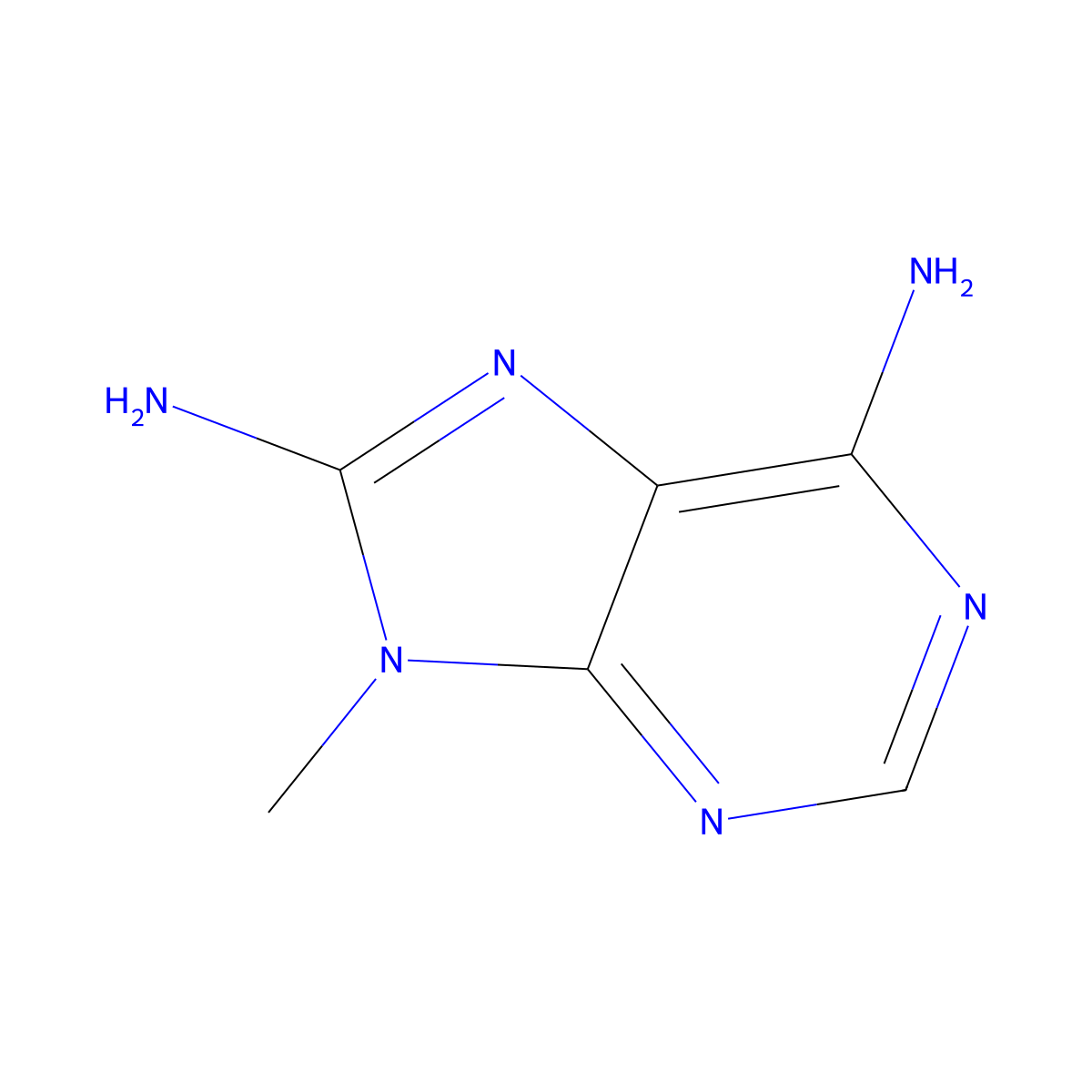 6,8-Diamino-9-methyl-9H-purine molecular structure, CAS 53438-72-5