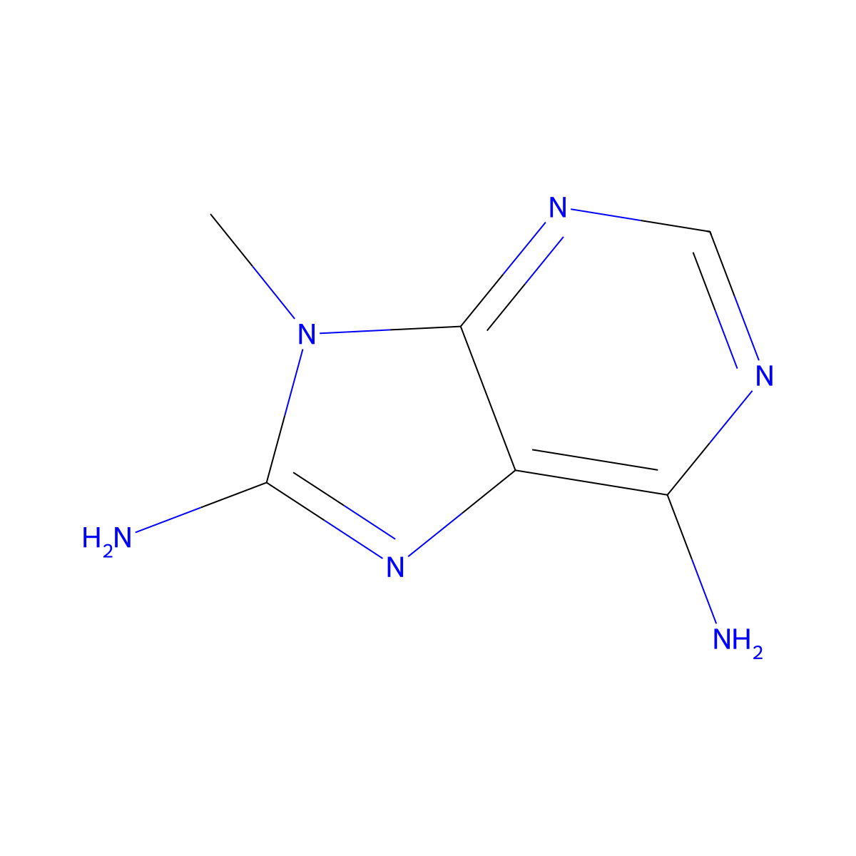 6,8-Diamino-9-methyl-9H-purine molecular structure, CAS 53438-72-5