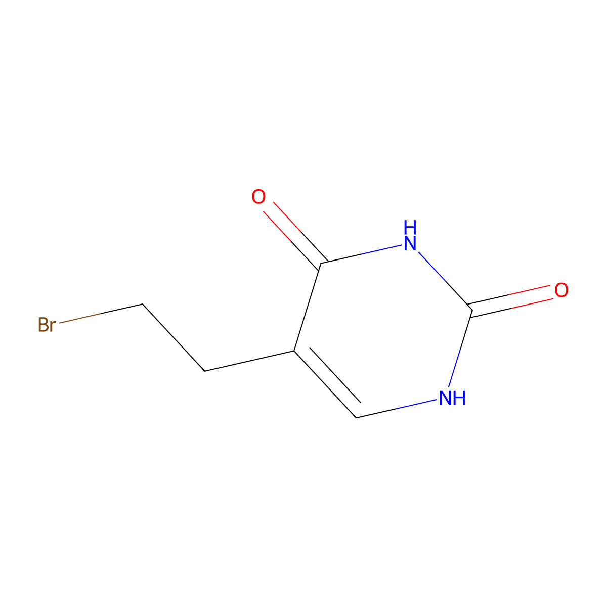 5-(2-Bromoethyl)pyrimidine-2,4(1H,3H)-dione molecular structure, CAS 53438-96-3