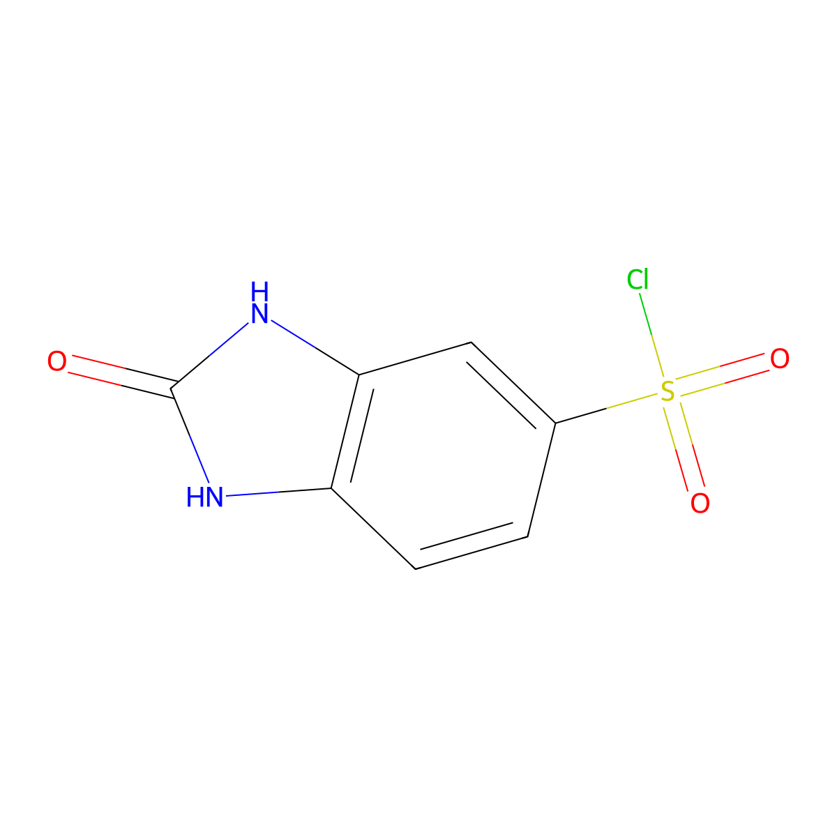 2-oxo-2,3-dihydro-1H-1,3-benzodiazole-5-sulfonyl chloride molecular structure, CAS 53439-87-5