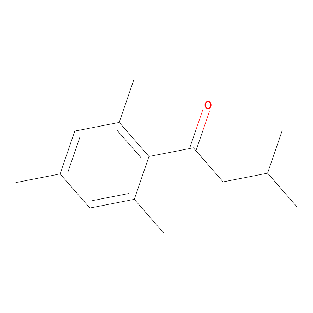 2,4,6-Trimethylphenyl isobutyl ketone molecular structure, CAS 5344-18-3