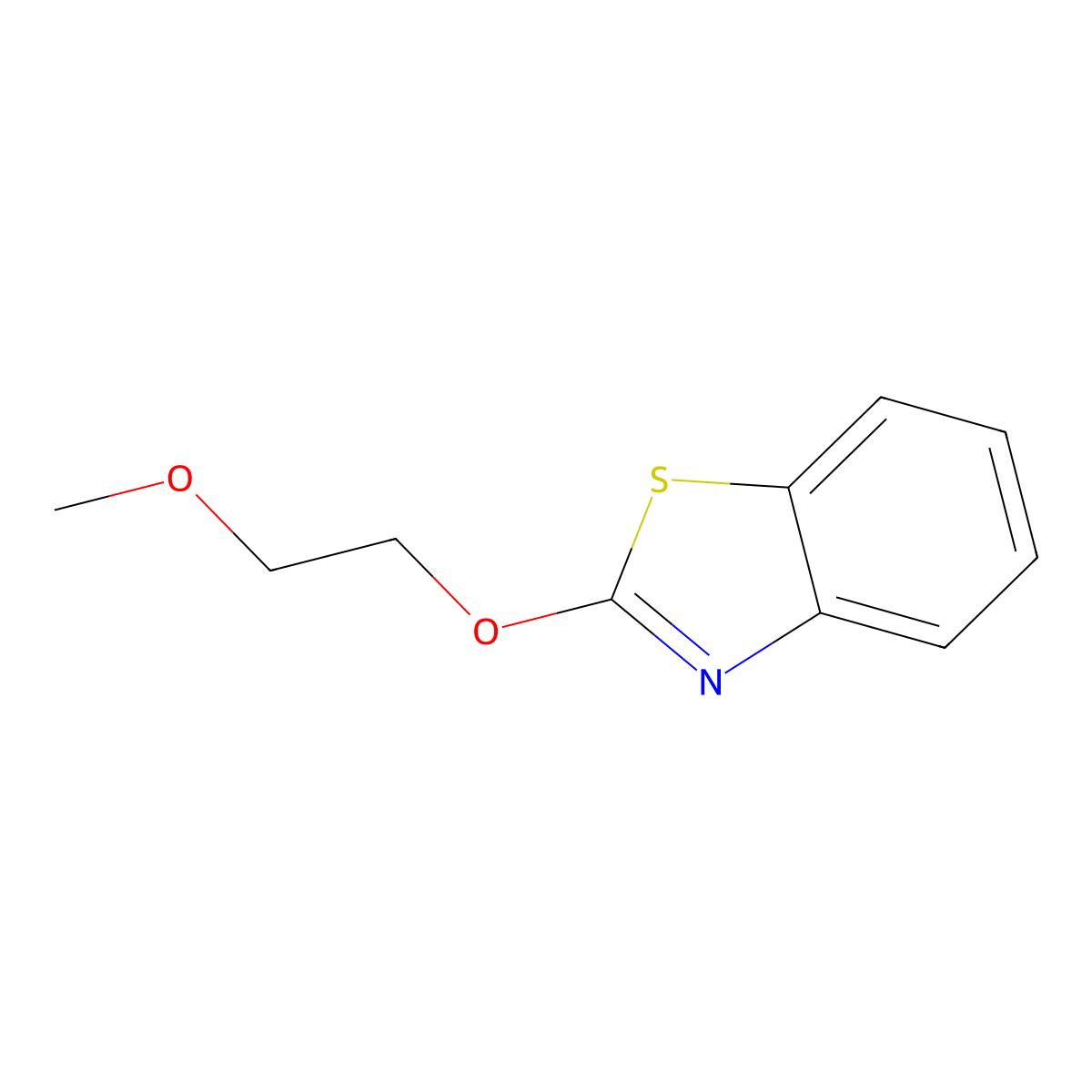 2-(2-Methoxyethoxy)-1,3-benzothiazole molecular structure, CAS 5344-40-1