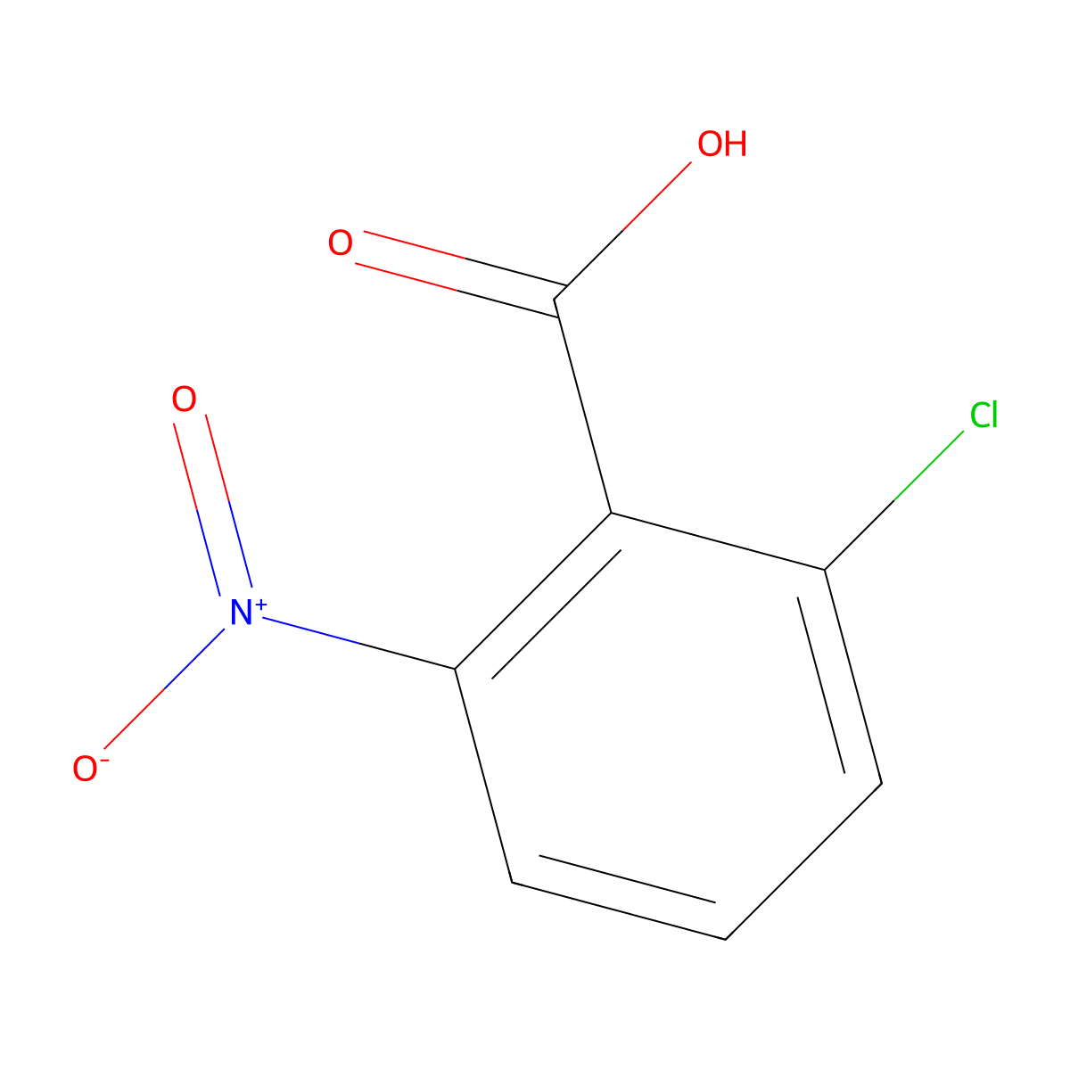 2-Chloro-6-nitrobenzoic acid molecular structure, CAS 5344-49-0