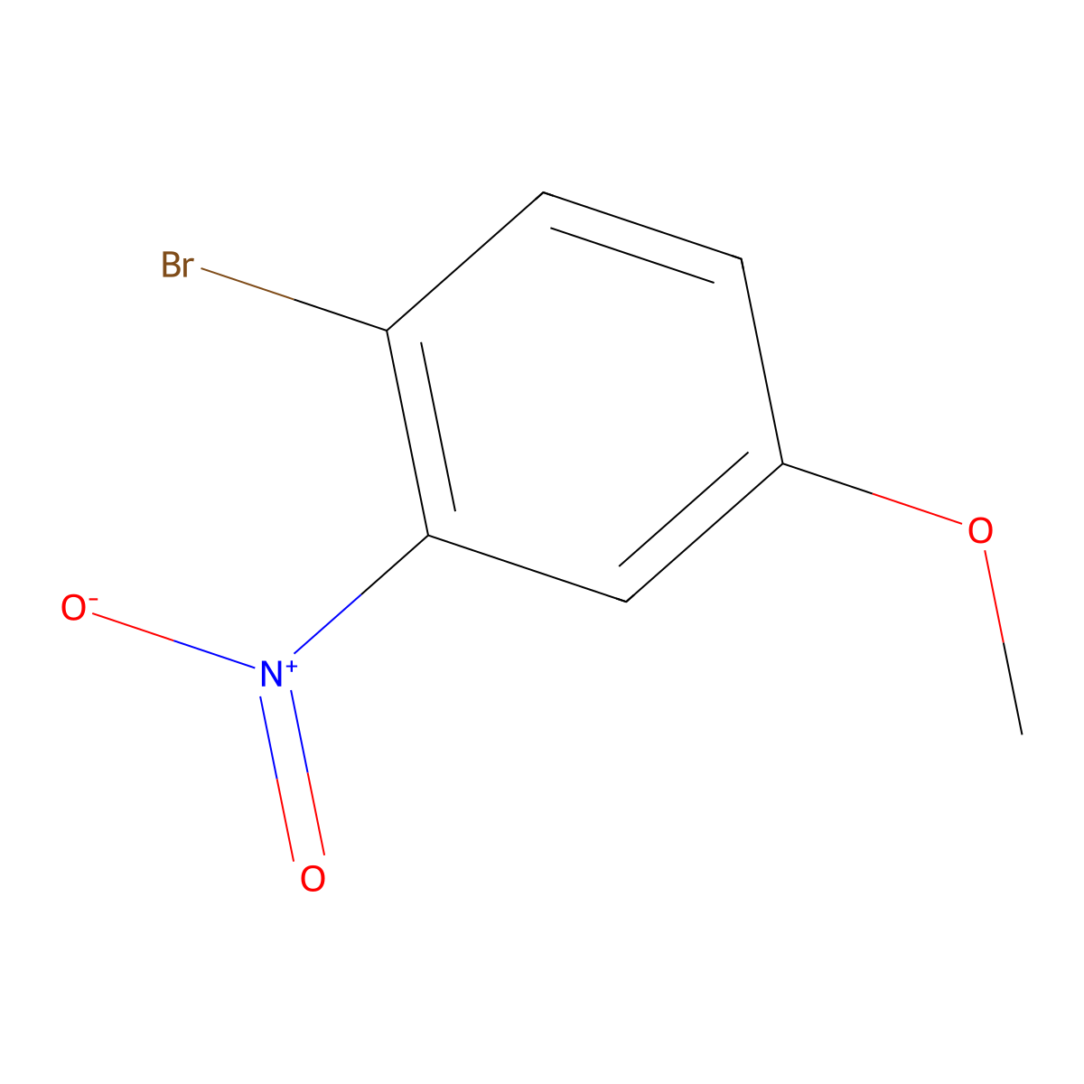 4-Bromo-3-nitroanisole molecular structure, CAS 5344-78-5