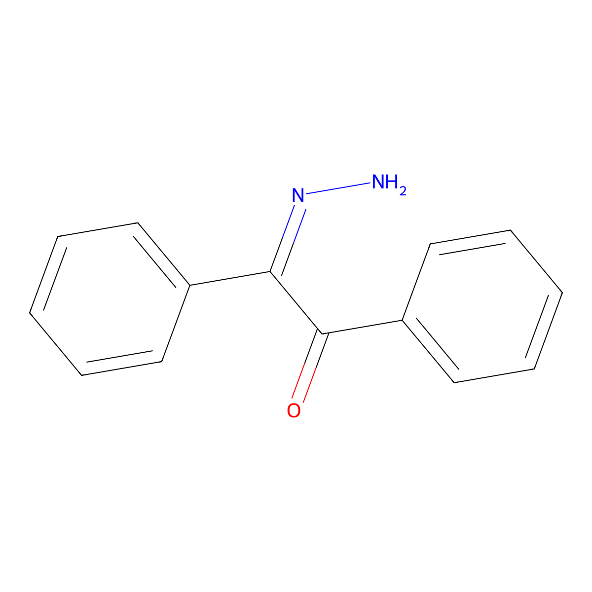(2Z)-2-hydrazinylidene-1,2-diphenylethanone molecular structure, CAS 5344-88-7