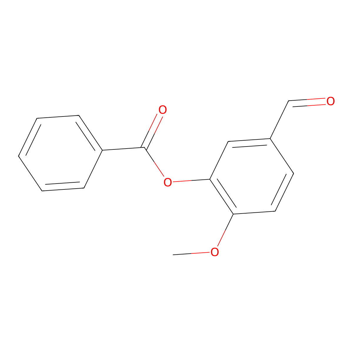 5-Formyl-2-methoxyphenyl benzoate molecular structure, CAS 53440-24-7