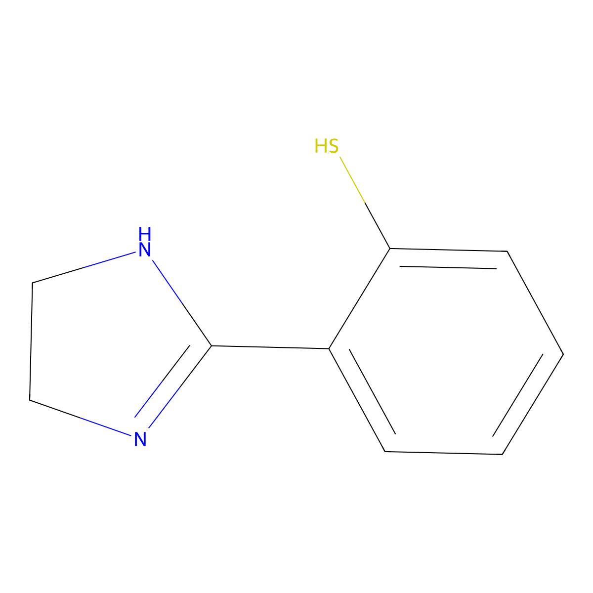 2-(4,5-dihydro-1H-imidazol-2-yl)benzenethiol molecular structure, CAS 53440-31-6