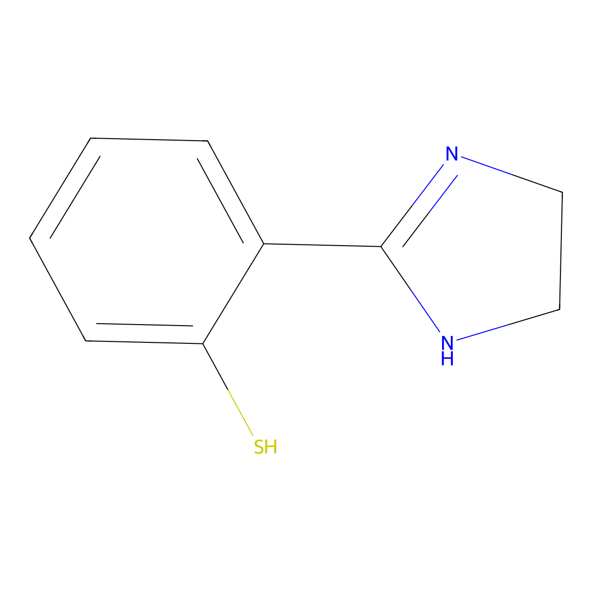 2-(4,5-dihydro-1H-imidazol-2-yl)benzenethiol molecular structure, CAS 53440-31-6