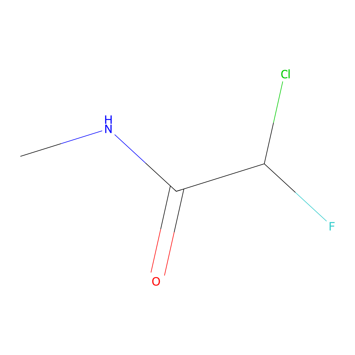 N-Methyl chlorofluoroacetamide molecular structure, CAS 53441-15-9