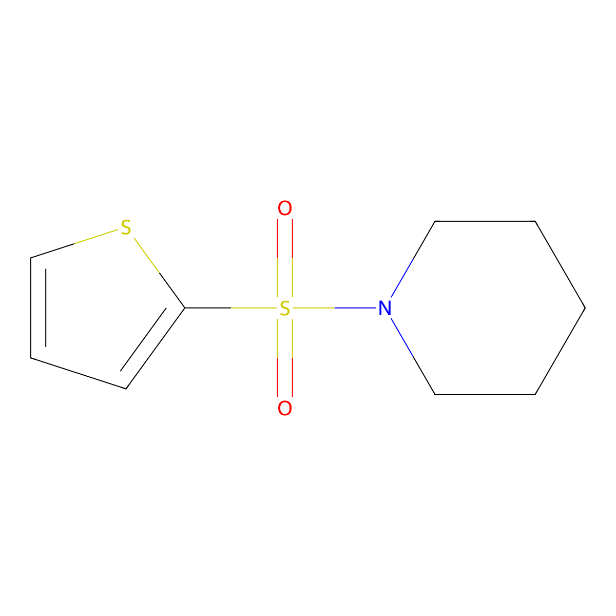 1-(Thiophen-2-ylsulfonyl)piperidine molecular structure, CAS 53442-04-9