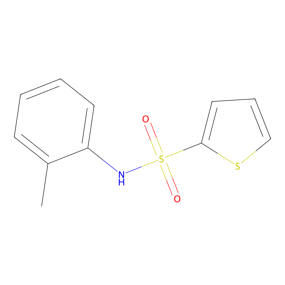 N-(2-methylphenyl)thiophene-2-sulfonamide molecular structure, CAS 53442-31-2