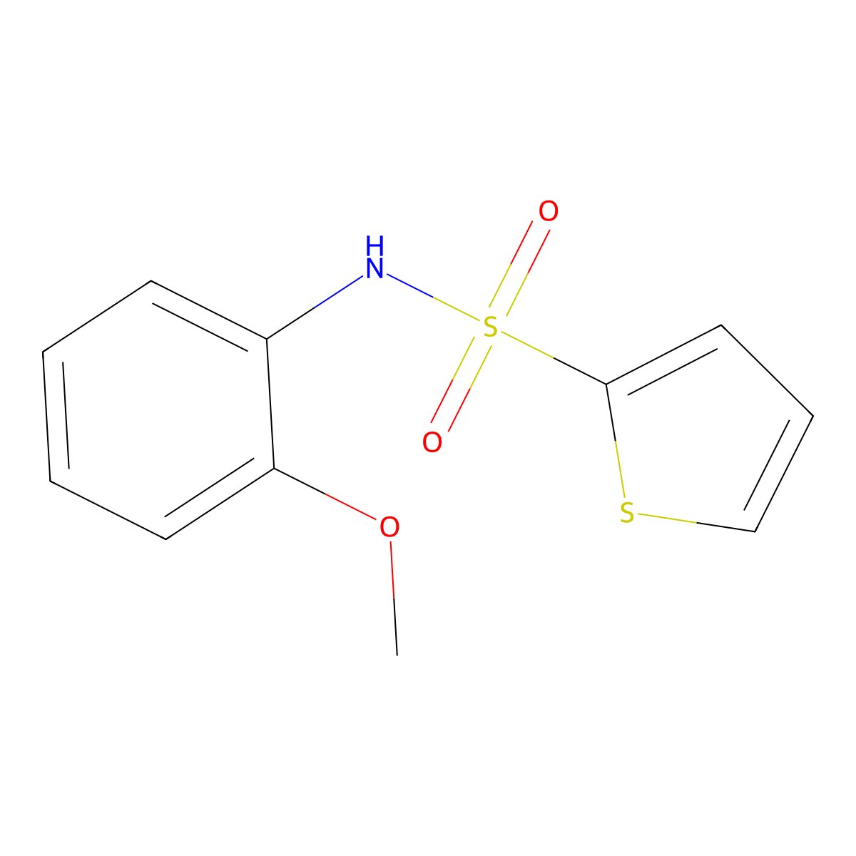 N-(2-methoxyphenyl)thiophene-2-sulfonamide molecular structure, CAS 53442-32-3