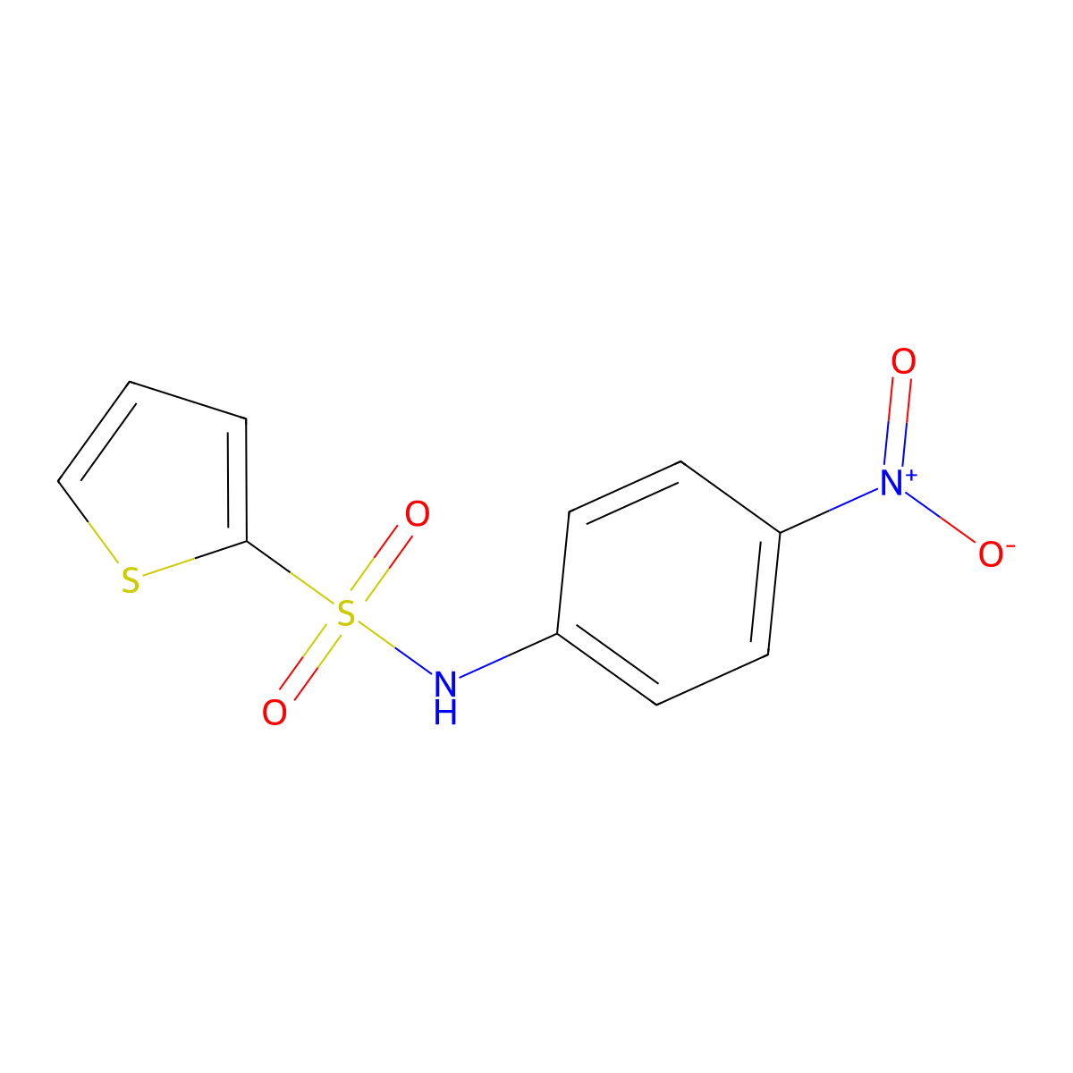 N-(4-nitrophenyl)thiophene-2-sulfonamide molecular structure, CAS 53442-39-0
