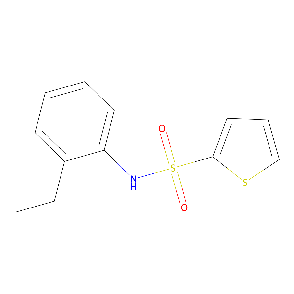 N-(2-ethylphenyl)thiophene-2-sulfonamide molecular structure, CAS 53442-40-3