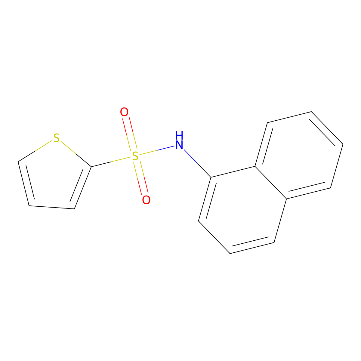 N-(1-naphthyl)-2-thiophenesulfonamide molecular structure, CAS 53442-47-0