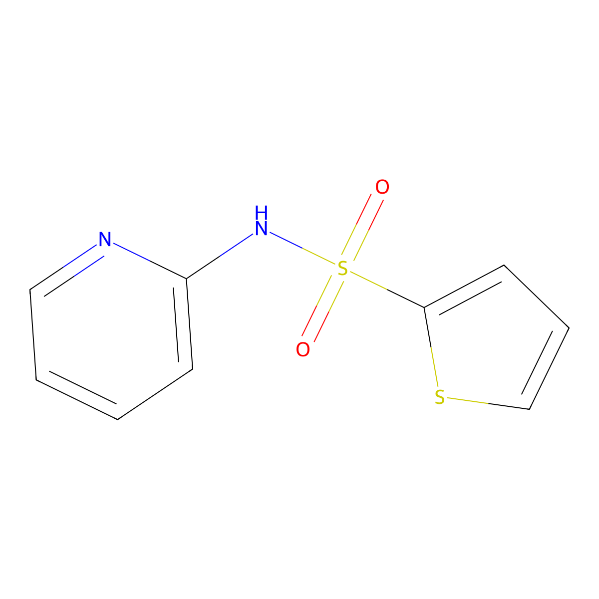 2-Thiophenesulfonamide, N-2-pyridinyl- molecular structure, CAS 53442-49-2