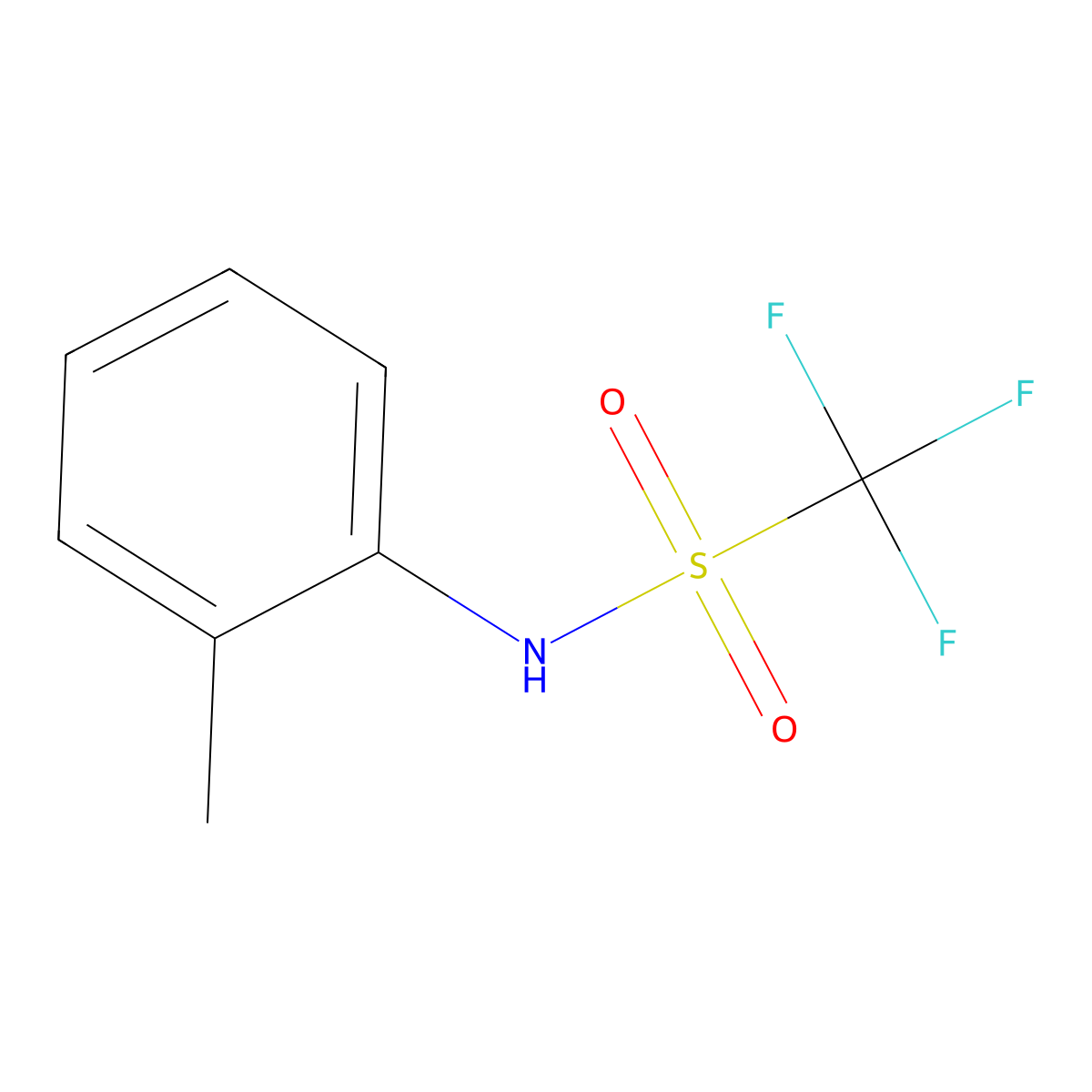 1,1,1-trifluoro-N-(2-methylphenyl)methanesulfonamide molecular structure, CAS 53443-75-7