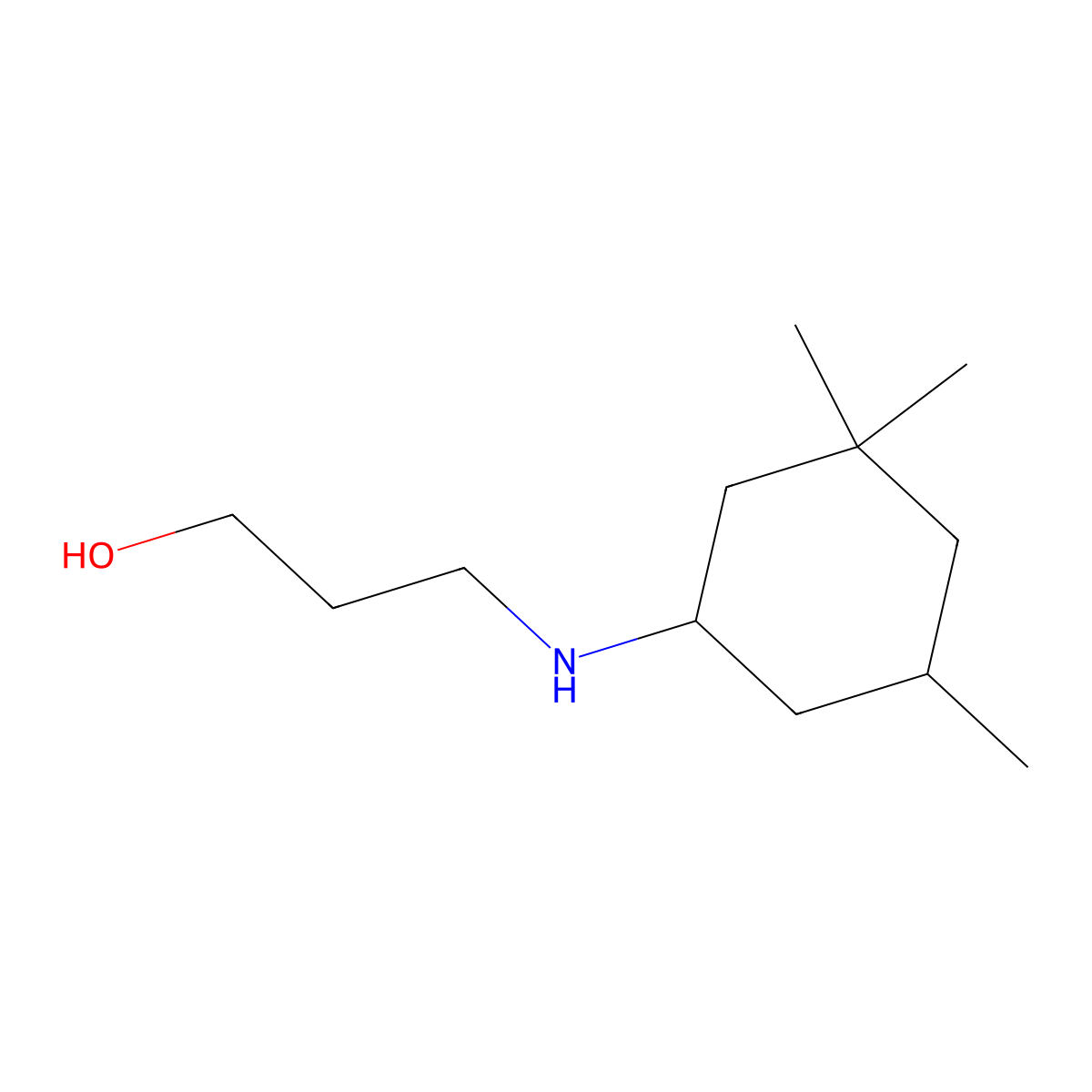 3-[(3,3,5-Trimethylcyclohexyl)amino]propan-1-ol molecular structure, CAS 53444-00-1