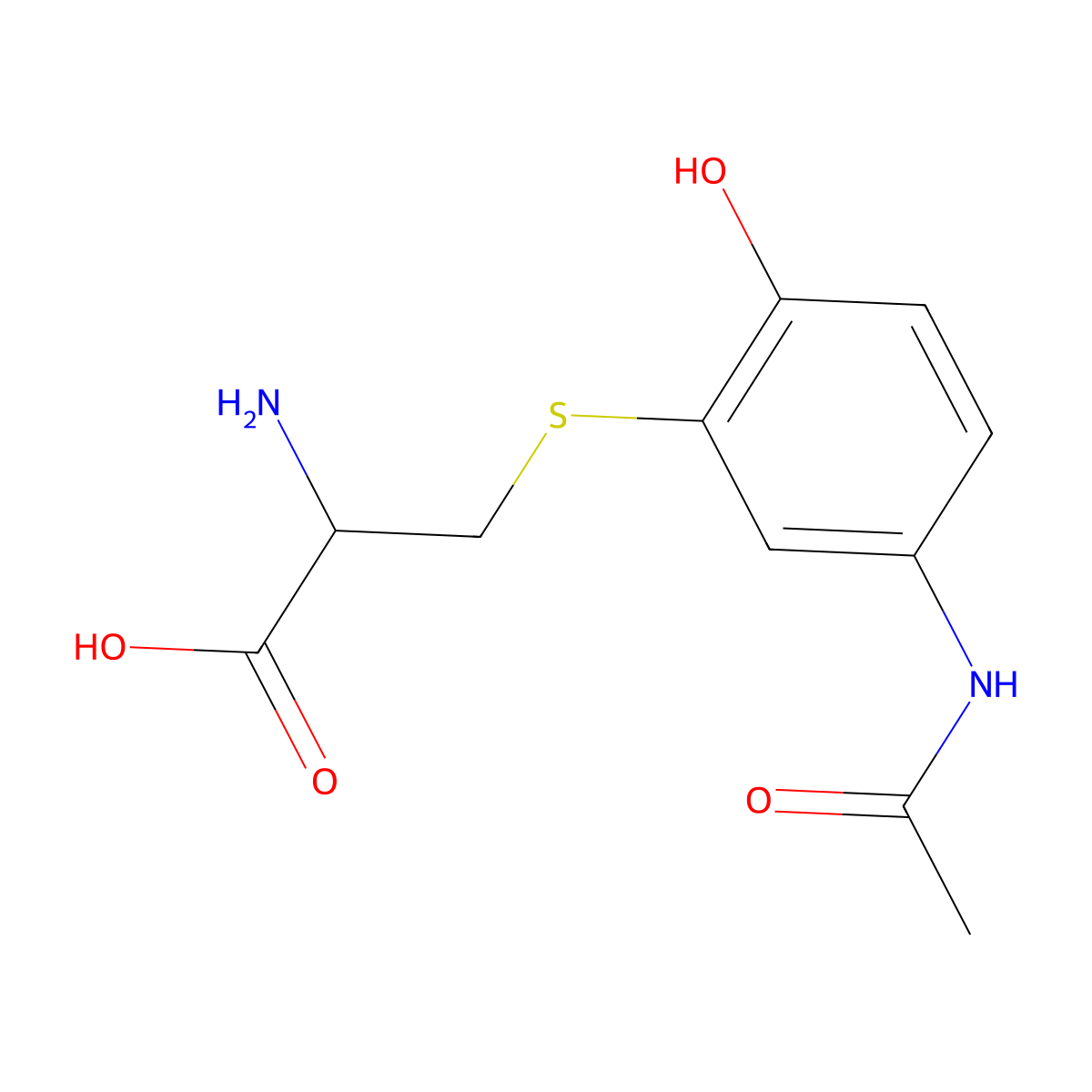 Paracetamol-cysteine molecular structure, CAS 53446-10-9