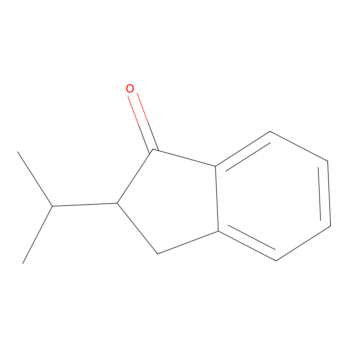 1H-Inden-1-one, 2,3-dihydro-2-(1-methylethyl)- molecular structure, CAS 53446-63-2