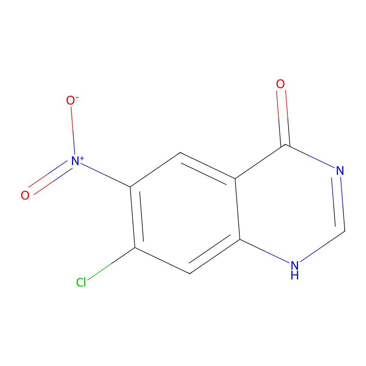 7-chloro-6-nitro-1H-quinazolin-4-one molecular structure, CAS 53449-14-2