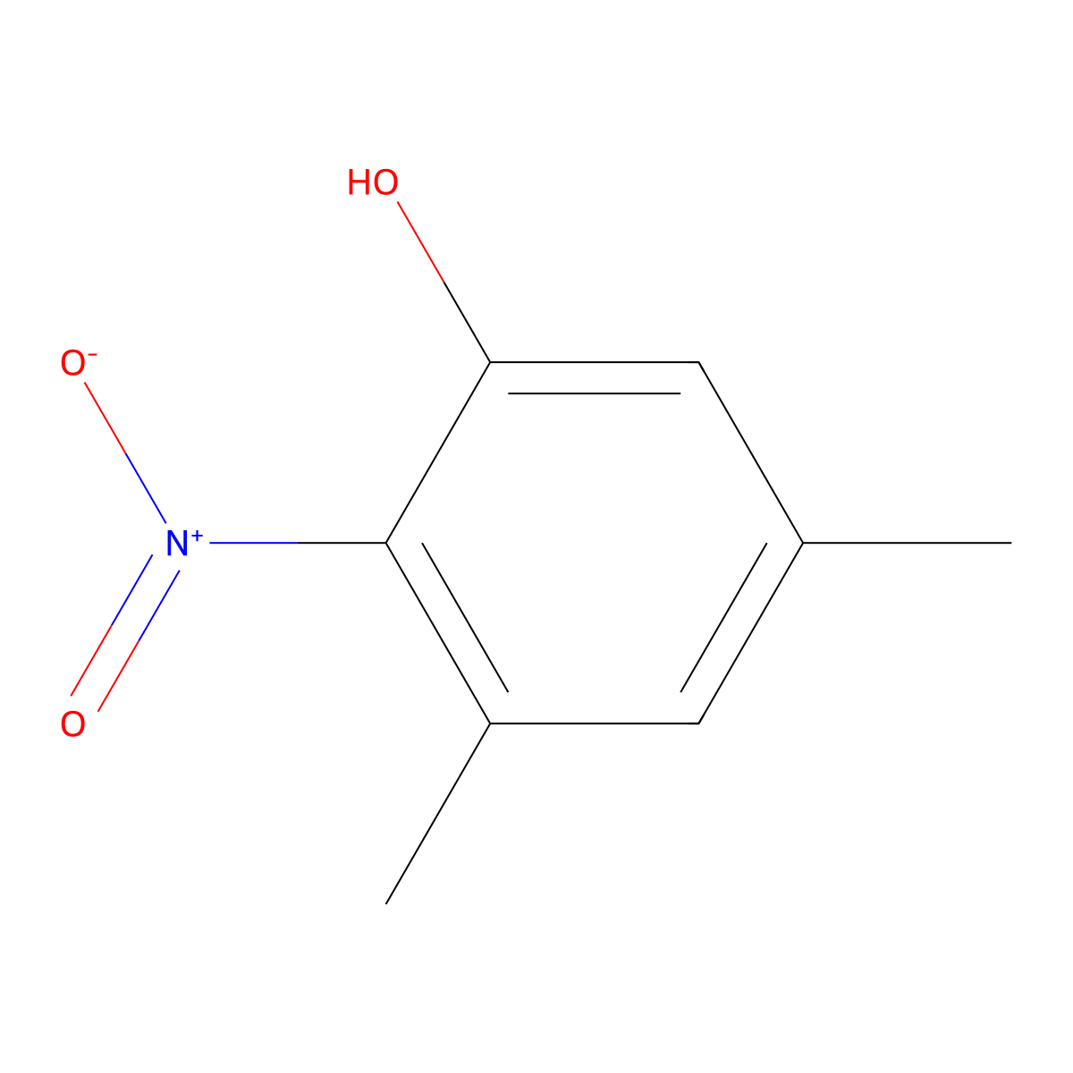 3,5-Dimethyl-2-nitrophenol molecular structure, CAS 5345-09-5