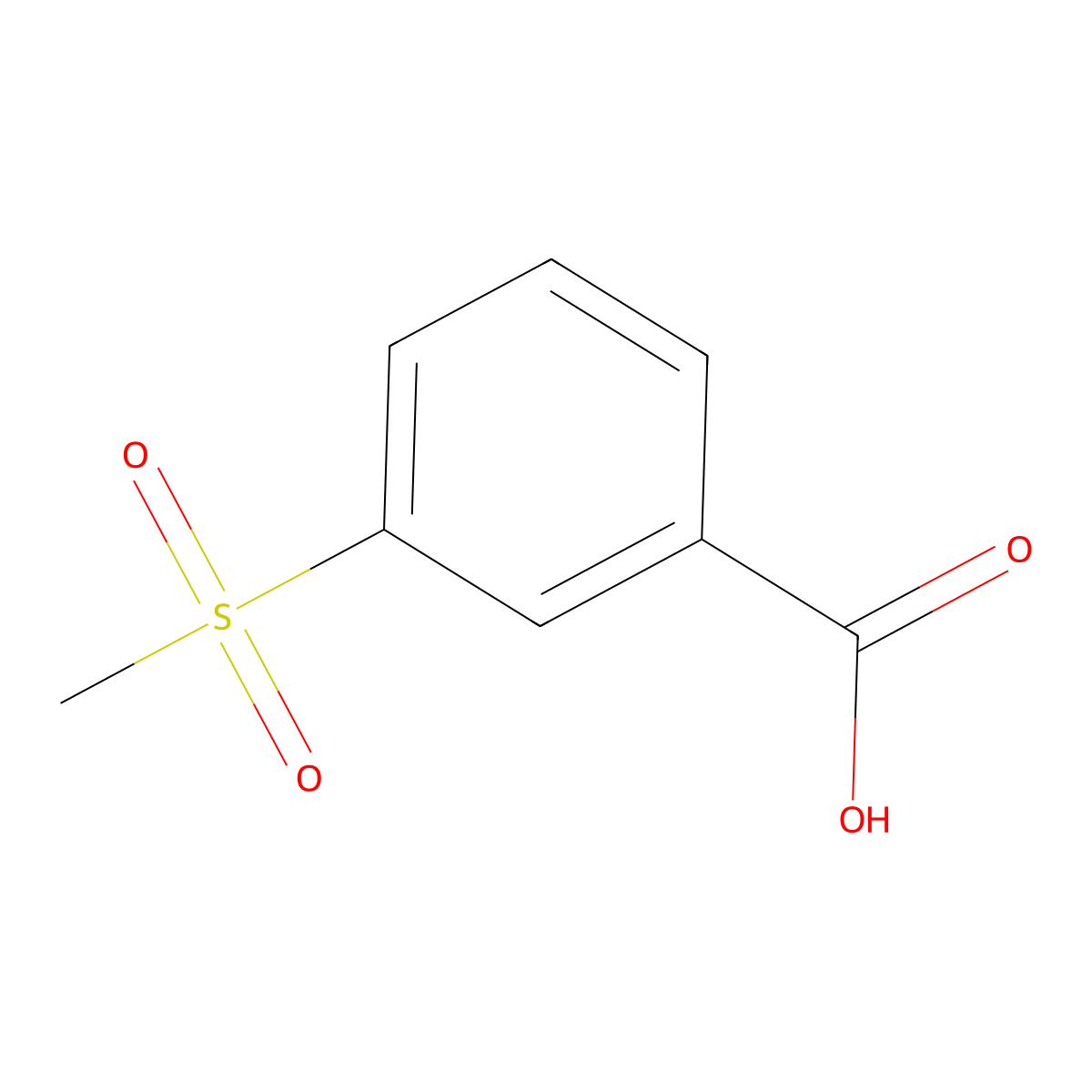 3-Methanesulfonylbenzoic acid molecular structure, CAS 5345-27-7