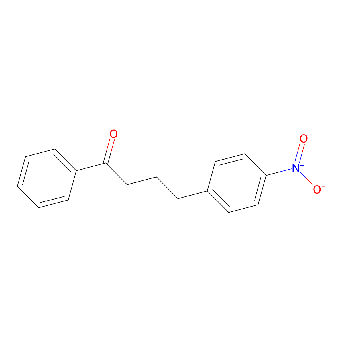 4-(4-Nitrophenyl)-1-phenylbutan-1-one molecular structure, CAS 5345-29-9