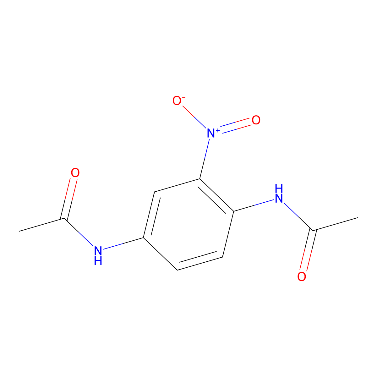 Acetamide, N,N'-(2-nitro-1,4-phenylene)bis- molecular structure, CAS 5345-53-9