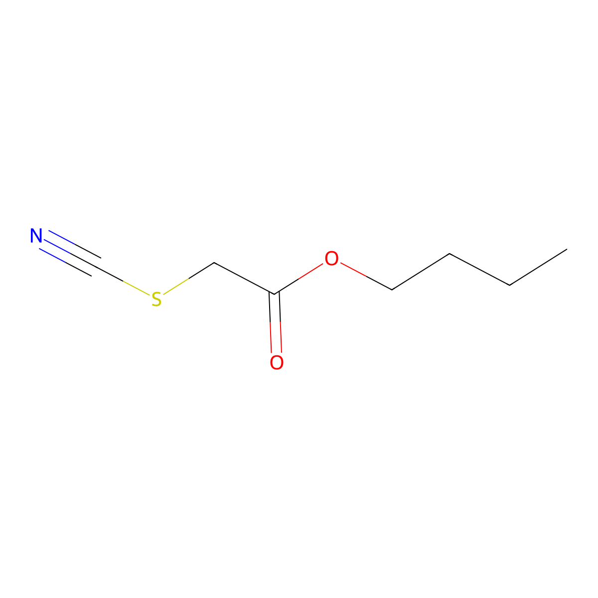 Acetic acid, thiocyanato-, butyl ester molecular structure, CAS 5345-64-2