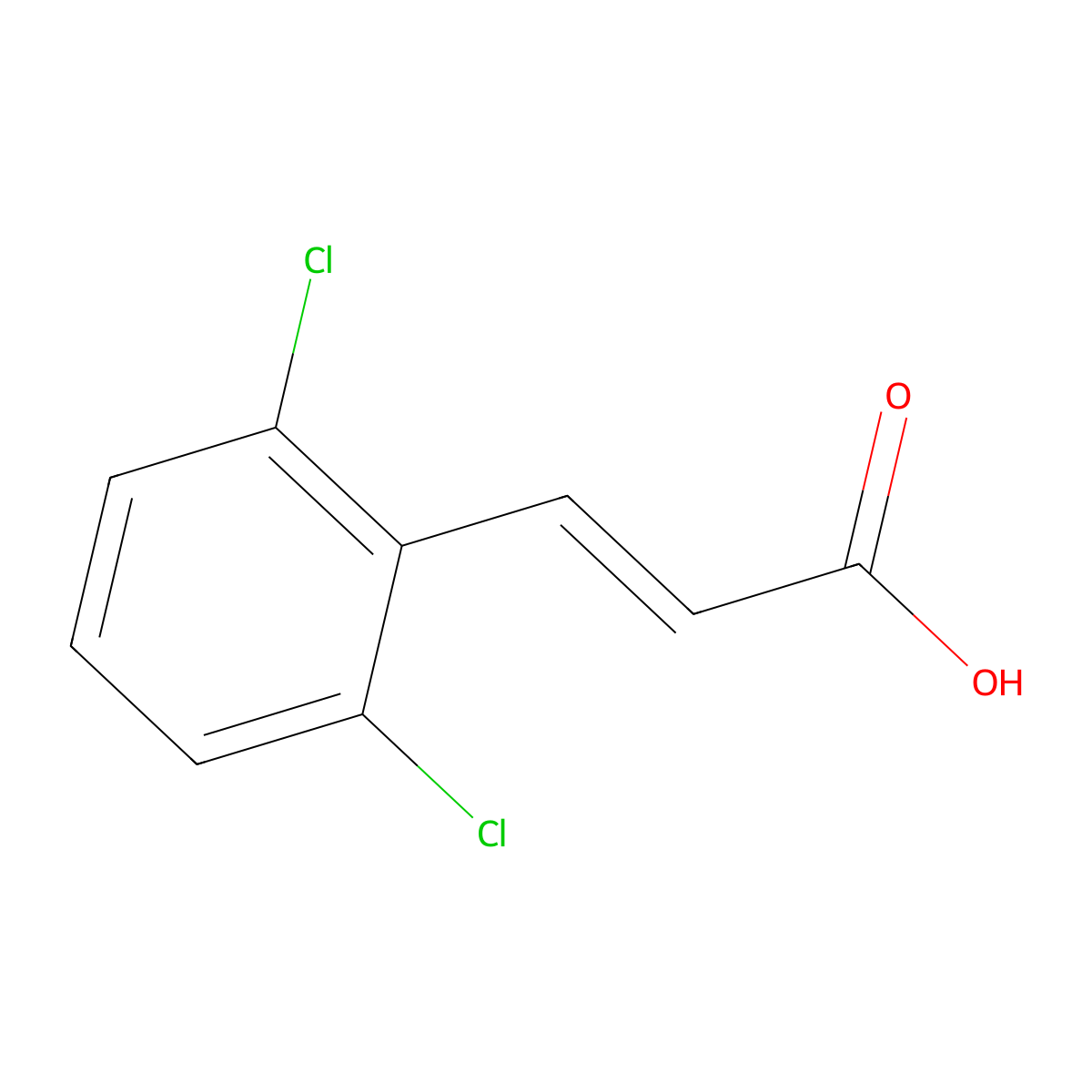 2,6-Dichlorocinnamic acid molecular structure, CAS 5345-89-1