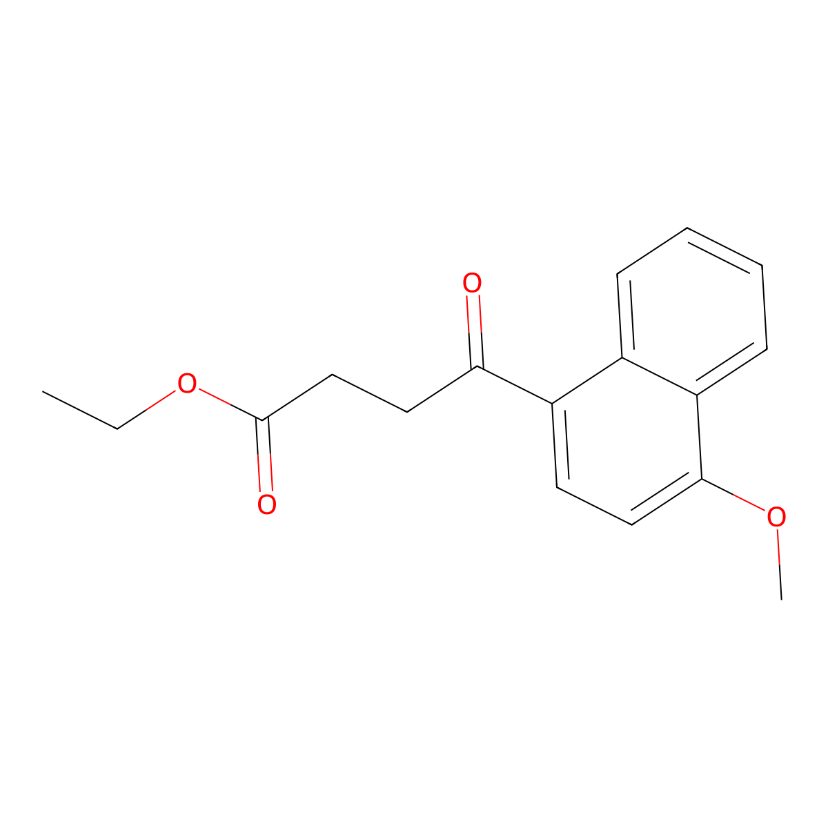 Ethyl 4-(4-methoxynaphthalen-1-yl)-4-oxobutanoate molecular structure, CAS 5345-90-4