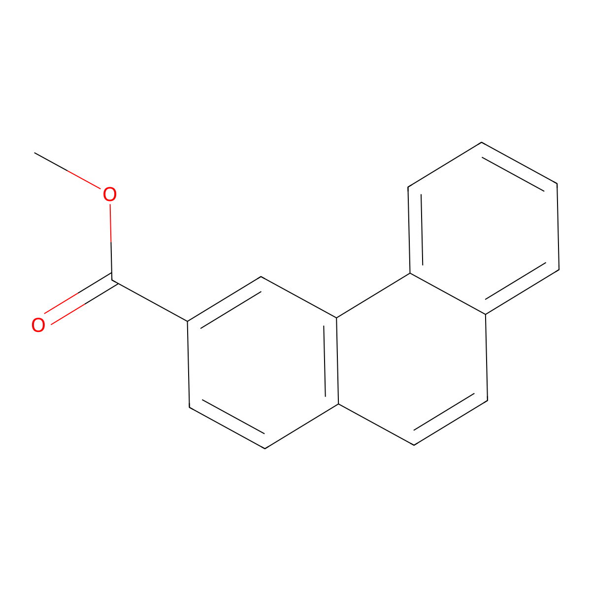 Methyl phenanthrene-3-carboxylate molecular structure, CAS 5345-98-2
