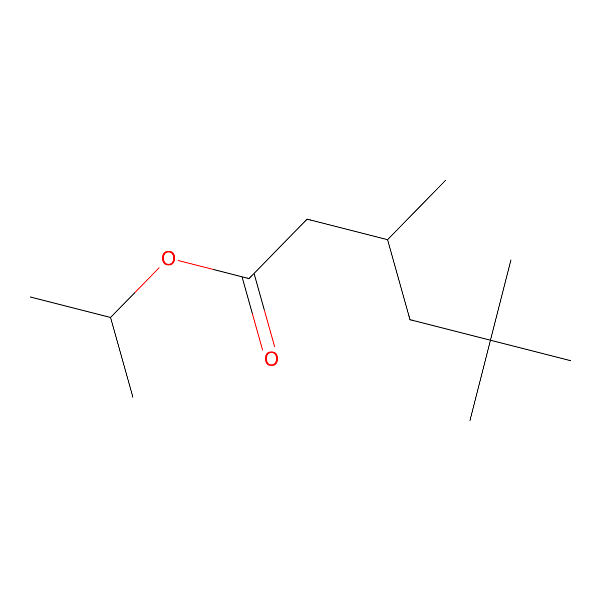 Isopropyl 3,5,5-trimethylhexanoate molecular structure, CAS 53451-16-4