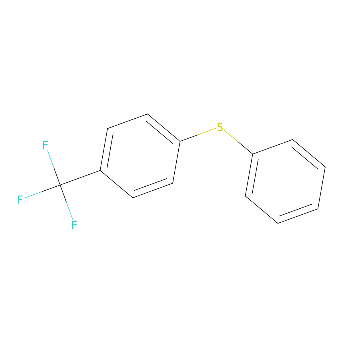 1-(Phenylsulfanyl)-4-(trifluoromethyl)benzene molecular structure, CAS 53451-90-4