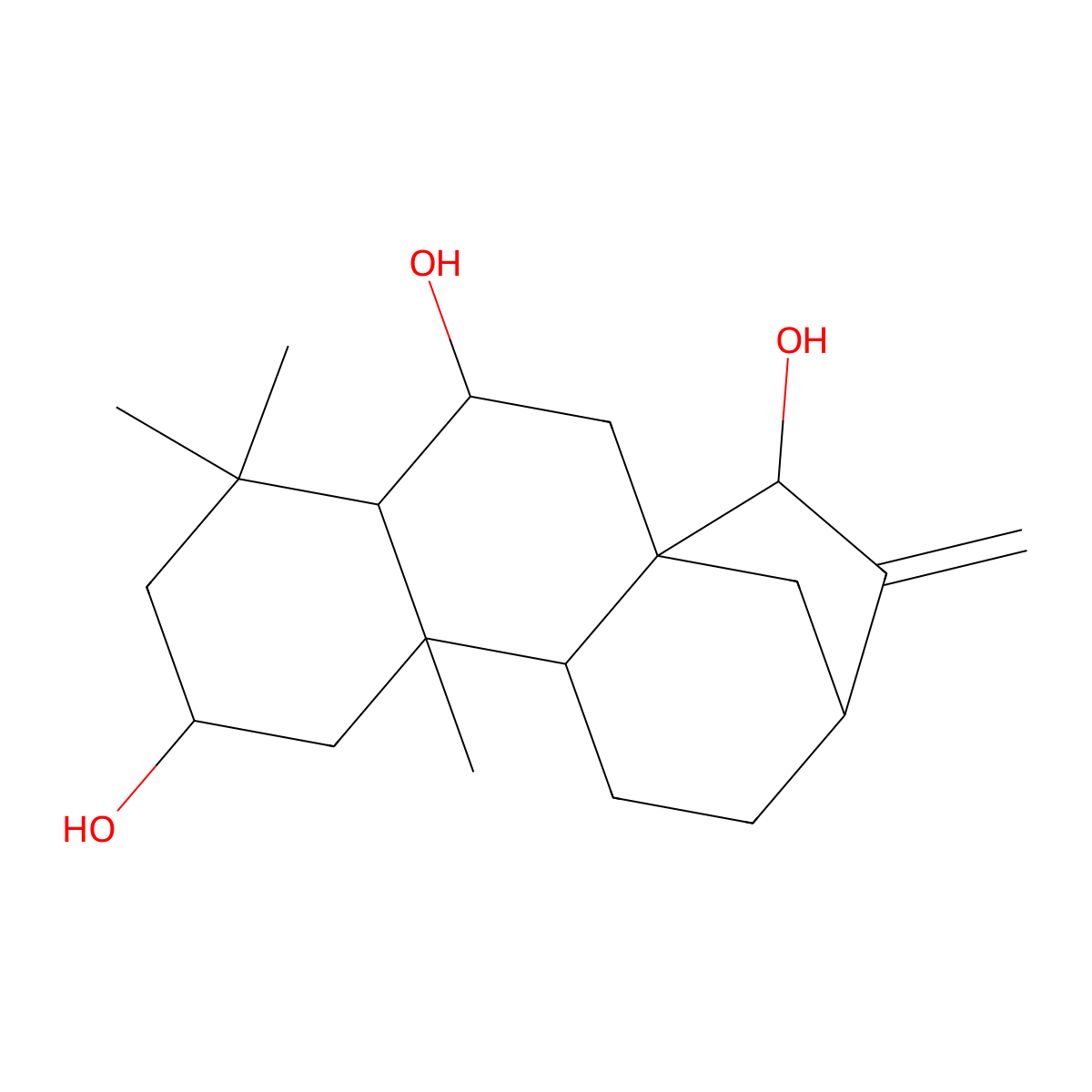 16-Kaurene-2,6,15-triol molecular structure, CAS 53452-32-7