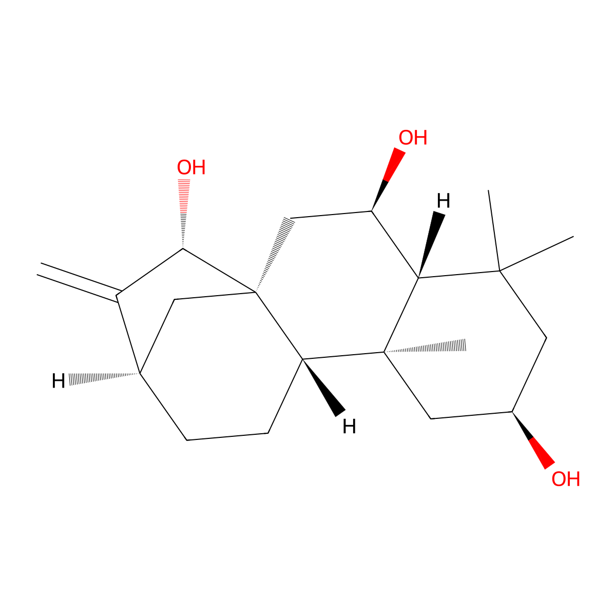 16-Kaurene-2,6,15-triol molecular structure, CAS 53452-32-7