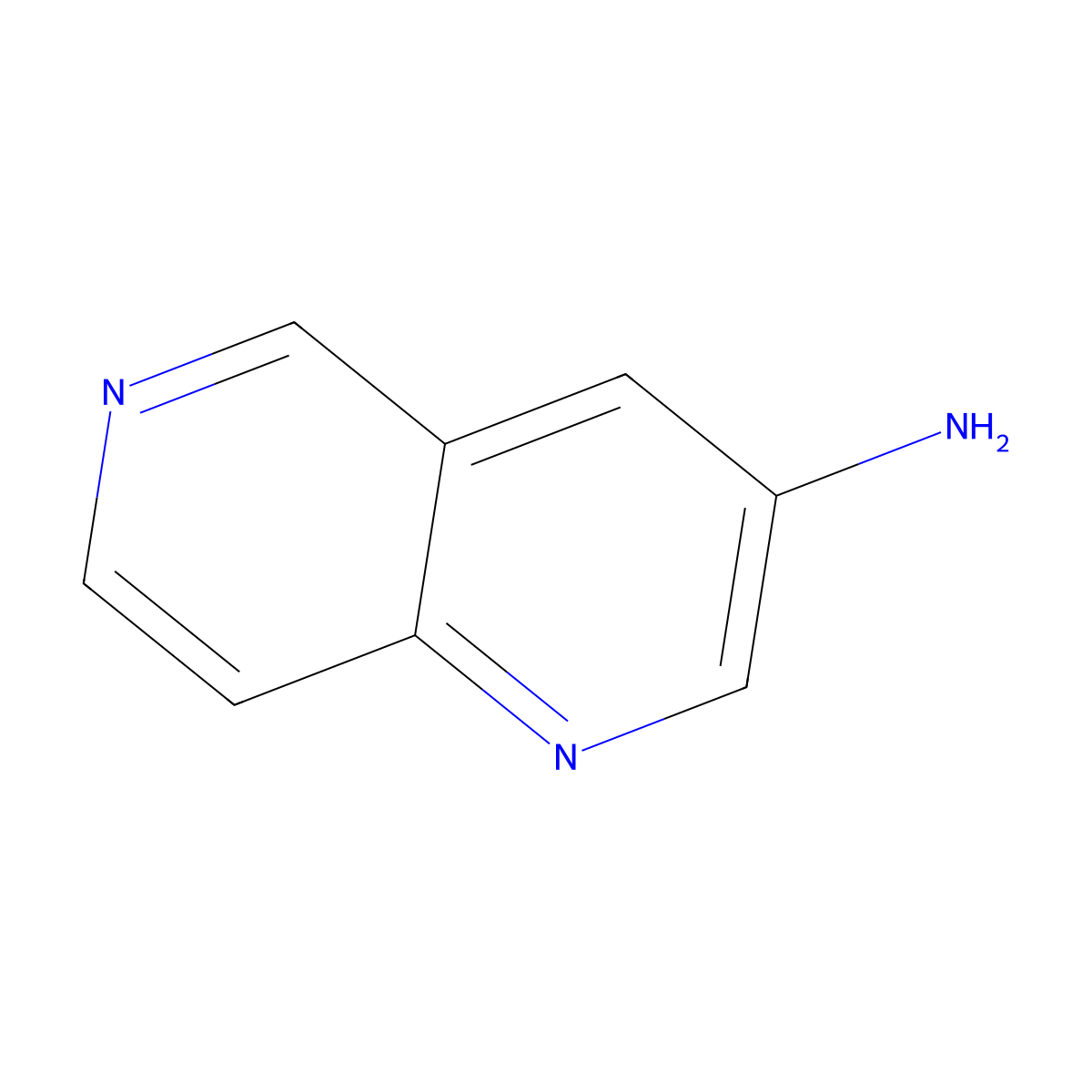 1,6-Naphthyridin-3-amine molecular structure, CAS 53454-30-1