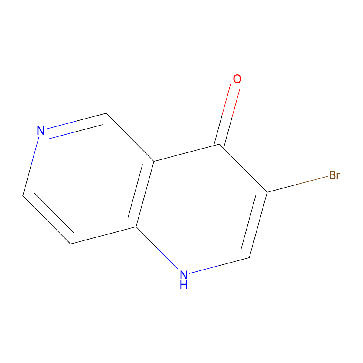 3-Bromo-1,6-naphthyridin-4-ol molecular structure, CAS 53454-32-3