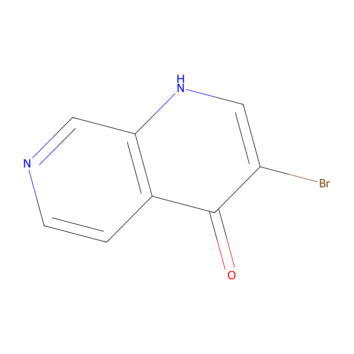 3-Bromo-1,7-naphthyridin-4-ol molecular structure, CAS 53454-34-5