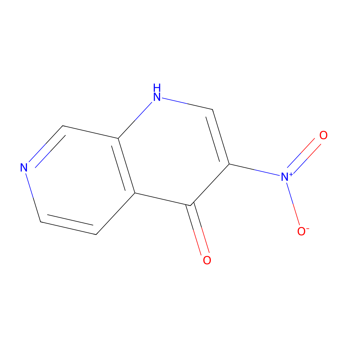 3-Nitro[1,7]naphthyridin-4-ol molecular structure, CAS 53454-40-3