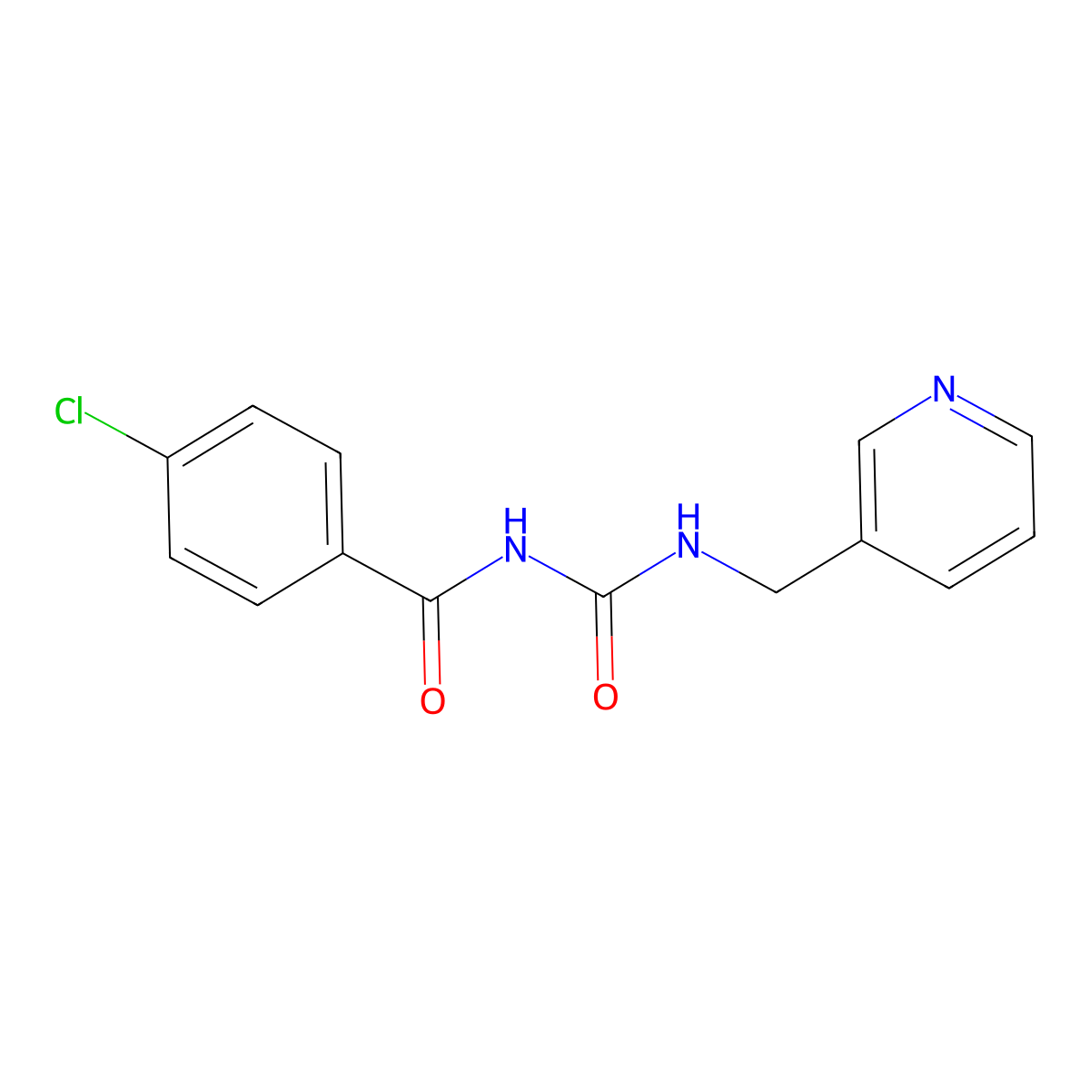 4-chloro-N-((pyridin-3-ylmethyl)carbamoyl)benzamide molecular structure, CAS 534559-57-4
