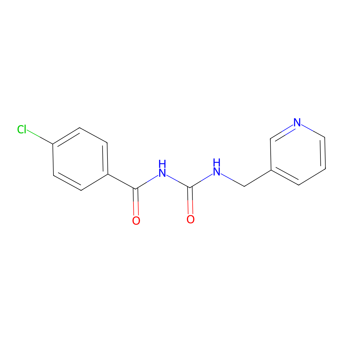 4-chloro-N-((pyridin-3-ylmethyl)carbamoyl)benzamide molecular structure, CAS 534559-57-4