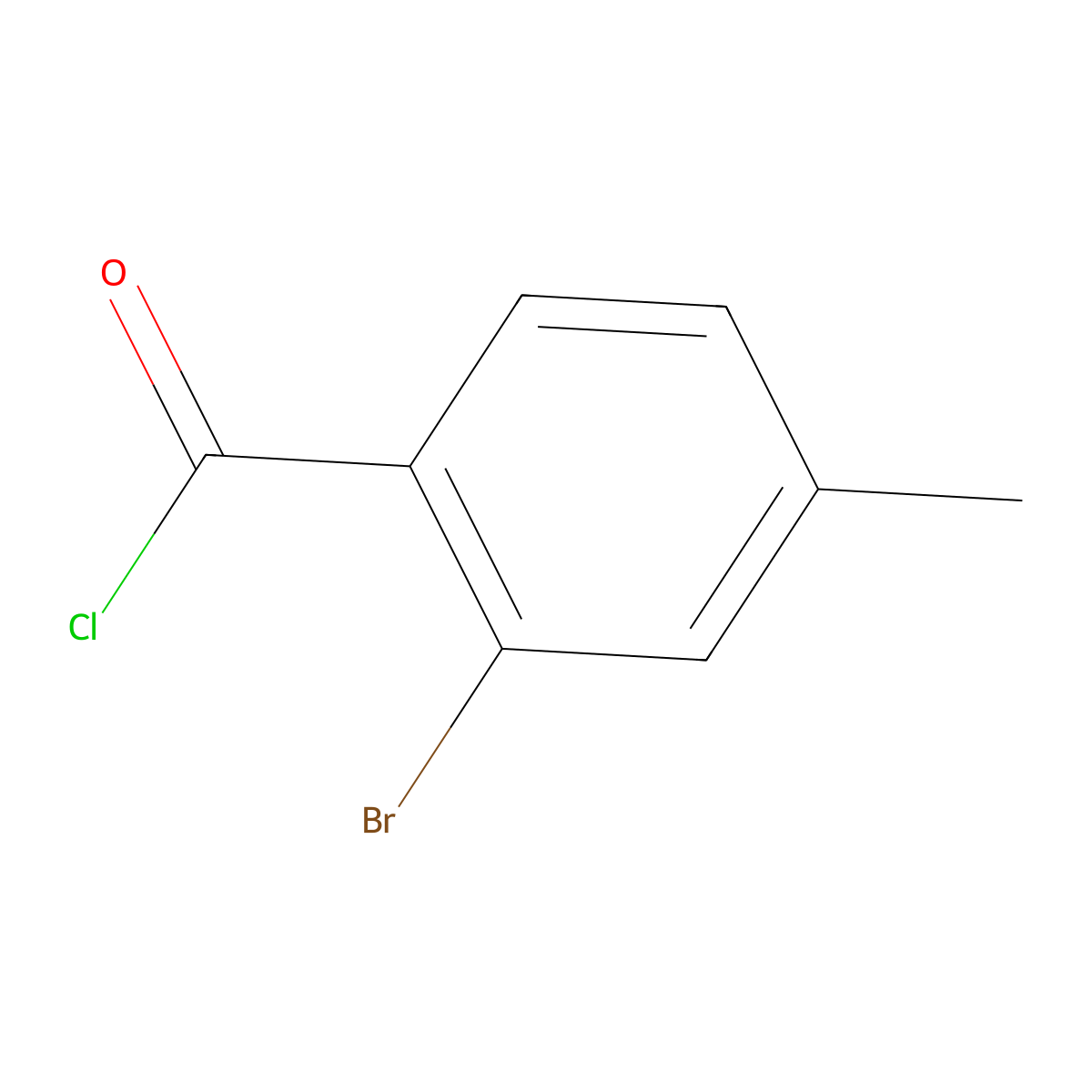 2-Bromo-4-methylbenzoyl chloride molecular structure, CAS 53456-09-0